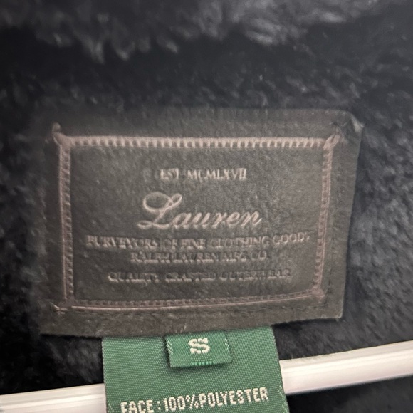 Ralph Lauren Black Label Faux Suede & Fur Collared Black Vest Size Small RL vest - Picture 2 of 11